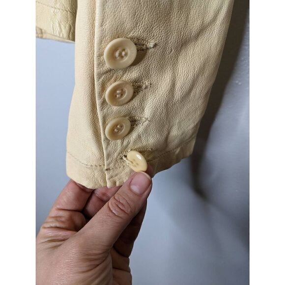 Vince Buttermilk Yellow Leather Jacket 6 - Picture 11 of 16
